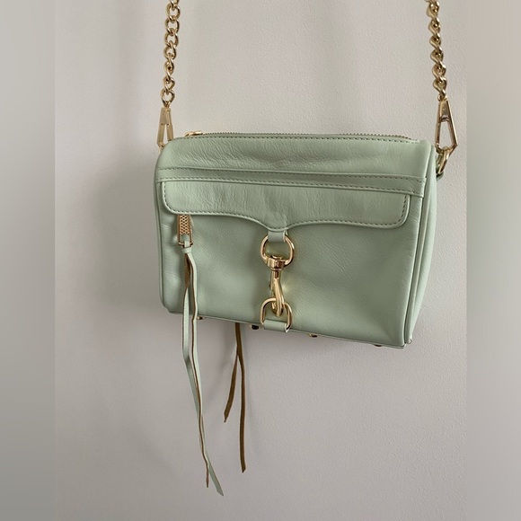 Rebecca Minkoff Mini Mac Crossbody Bag In Aloe - Picture 2 of 12